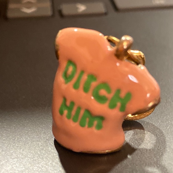 Y2K Juicy Couture PINK KEEP HIM DITCH HIM T-SHIRT CHARM BABY TEE NEW Tshirt - Picture 11 of 11